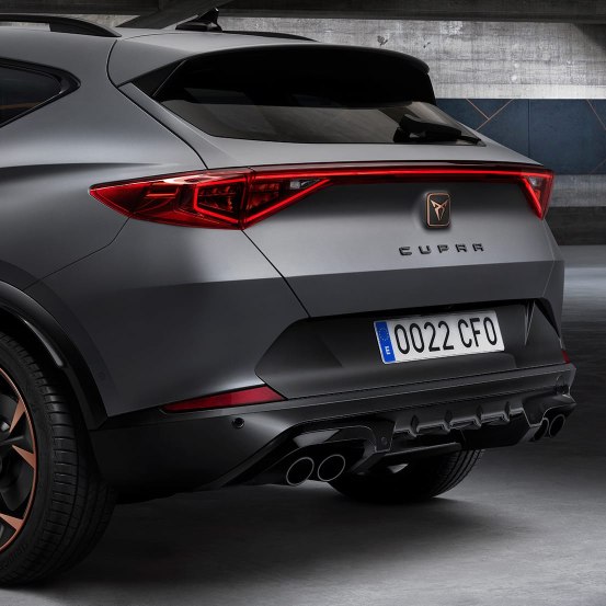 New CUPRA Formentor rear close up view the suv coupe