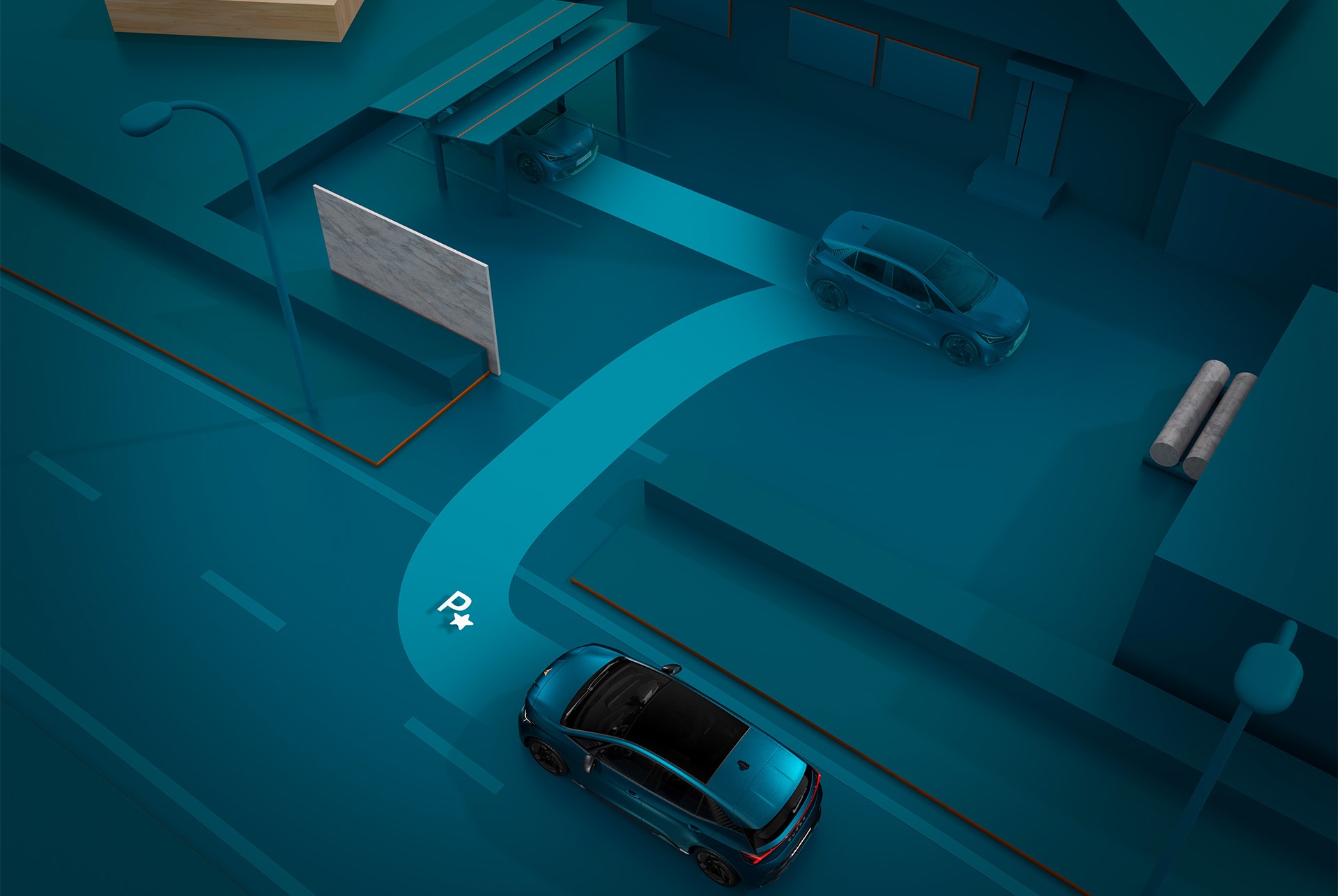 „CUPRA Born“ saugos funkcija „Trained Park Assist“